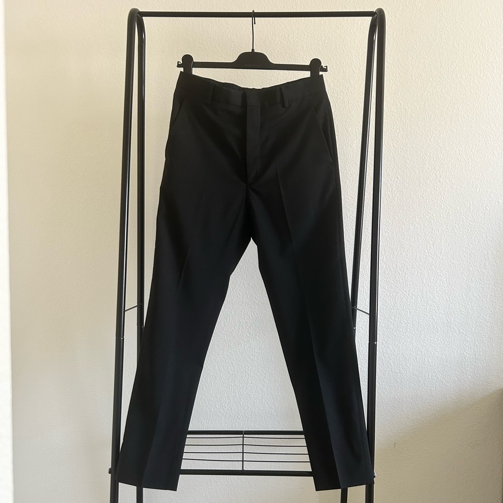 Prada Milano Black Dress Pants Mens IT 44 28x25 Slim Tailored Wool